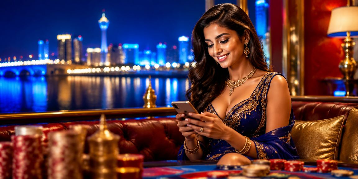 Modern Indian player enjoying mobile casino in Ahmedabad